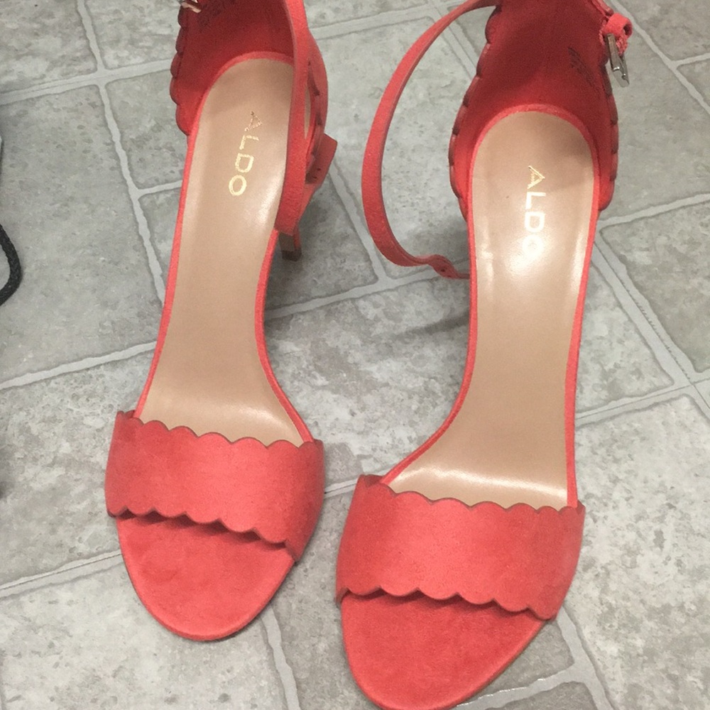 high heel sandals(coral)
